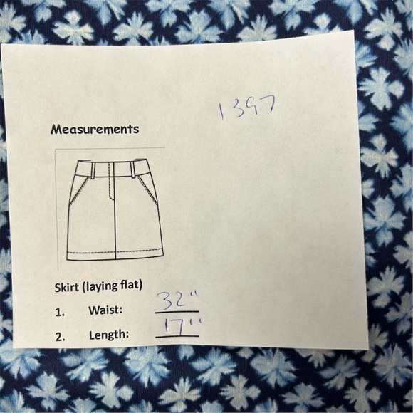 Lands' End Women's Floral Skort Blue Size M Built-in Shorts Casual Golf - Picture 10 of 10